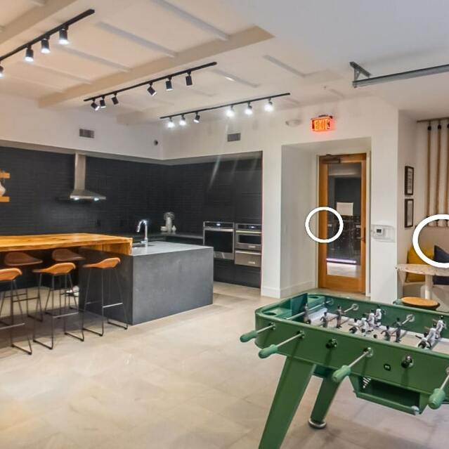 Virtual tour of game room at Fifteen15 Apartments in Austin TX