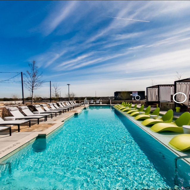Virtual tour of swimming pool at Fifteen15 Apartments in Austin TX